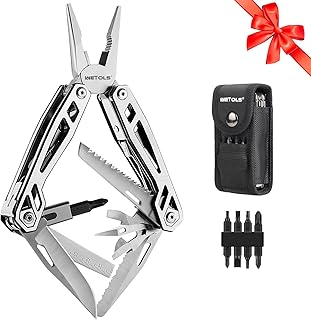 21-in-1 Stainless Steel Multitool with Pocket Knife