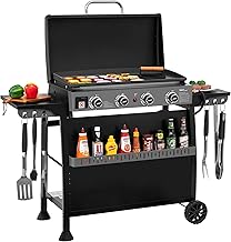 Royal Gourmet 4 Burner Propane Griddle with Cart