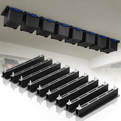 WooFog Heavy Duty Overhead Garage Storage Rack for 27 Gallon Totes