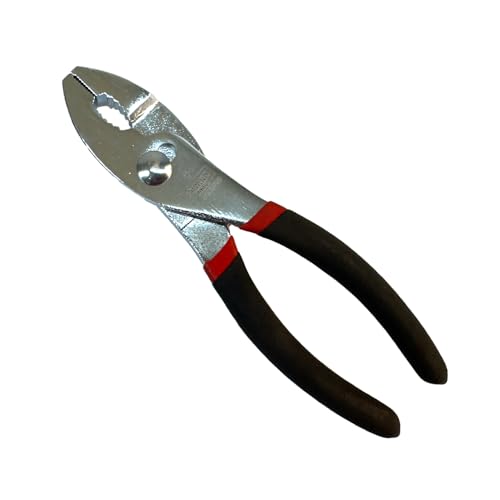Edward Tools 6" Slip Joint Pliers with Rubber Grip