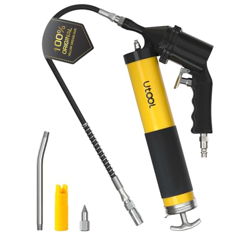 UTOOL Pneumatic Grease Gun with 6000 PSI Air Pressure and 14 oz Capacity