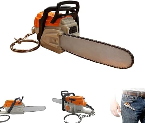 Mini Chainsaw Keychain with Realistic Design