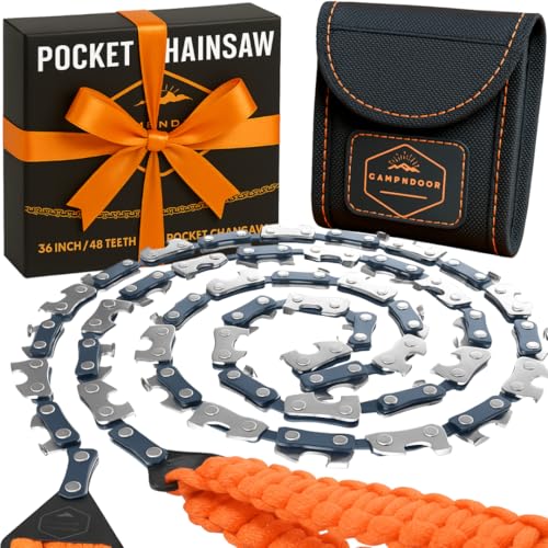 Heavy Duty Pocket Chainsaw with Paracord Handles