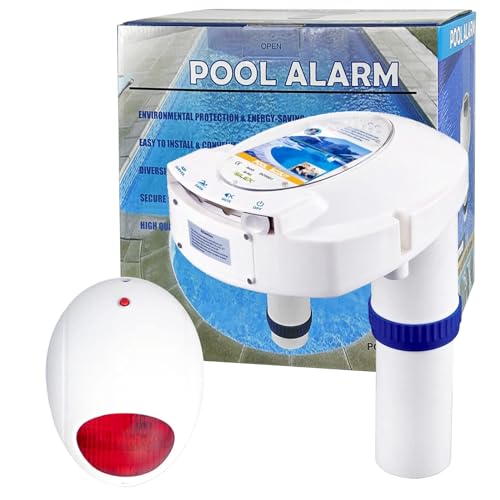 Pool Alarm with Remote Receiver for Inground and Above Ground Pools