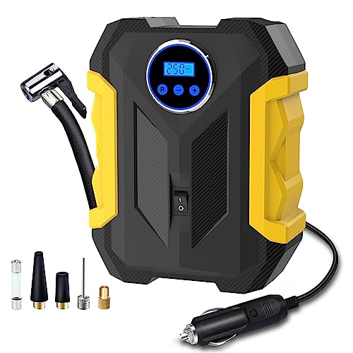 Portable Digital Tire Inflator with LED Light and Auto Shut-Off