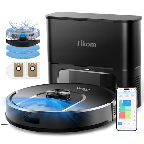 Tikom Robot Vacuum and Mop with Self-Emptying Base and LiDAR Navigation