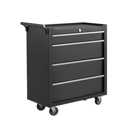 4-Drawer Rolling Tool Chest with Lock and Liners