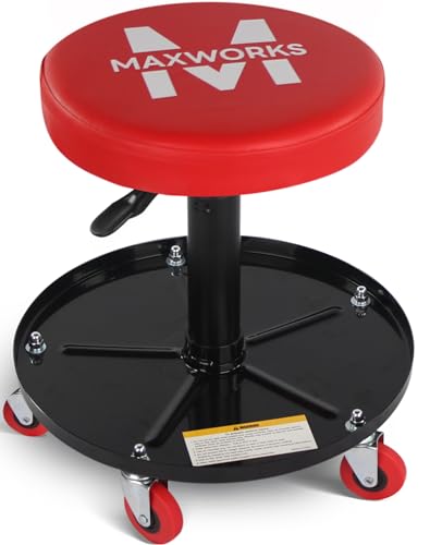 Adjustable Pneumatic Roller Seat with Tool Tray