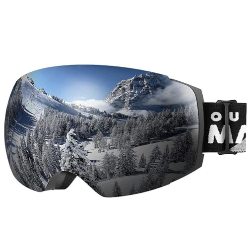OutdoorMaster Frameless Ski Goggles with Interchangeable Lenses and UV400 Protection