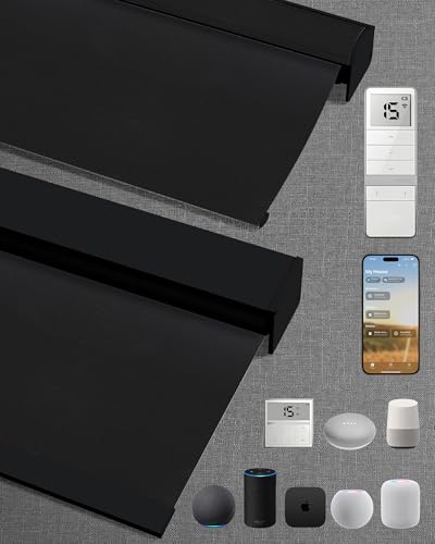 Kincmo Motorized Blackout Roller Blinds with Remote and Smart Home Control