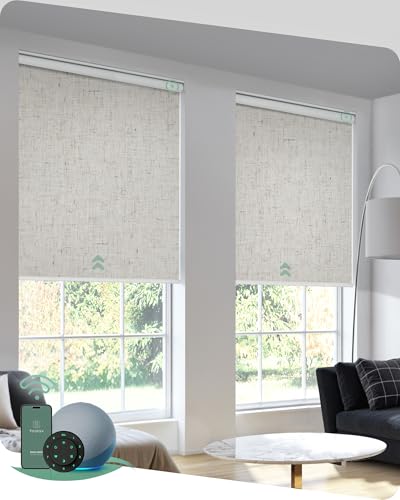 Motorized Blackout Roller Shades with Remote and Alexa Compatibility