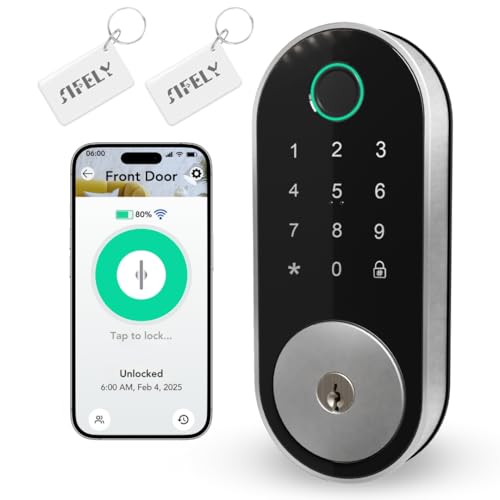 WiFi Smart Fingerprint Deadbolt with Keypad and Remote Access