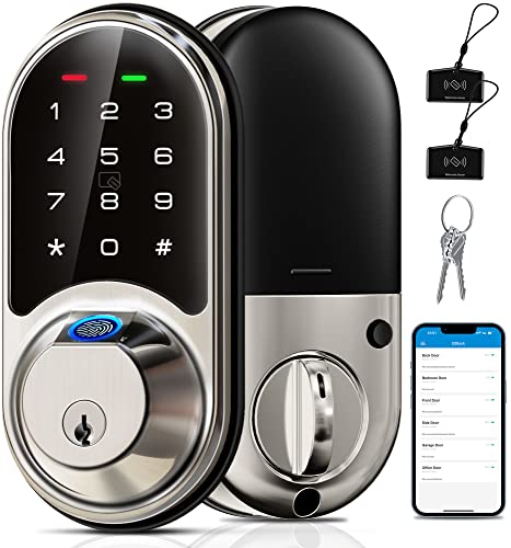 Veise RZ07 Fingerprint Smart Lock with App Control and Touchscreen Keypad