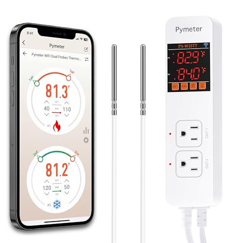 WiFi Temperature Controller with Dual Probes and Dual Outlets
