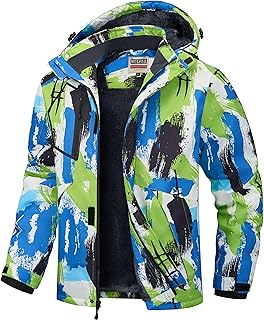 WULFUL Men's Waterproof Ski Jacket with Hood