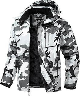 UTWGN Men's Ski Jacket Waterproof Hooded