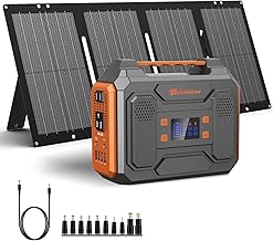 300W Portable Solar Generator with 60W Panel, 280Wh Battery Pack