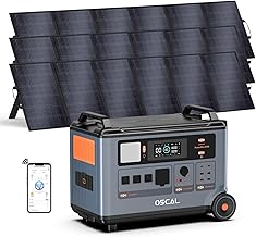 OSCAL PowerMax 6000 Solar Generator, 3600Wh Power Station, 9000W Peak
