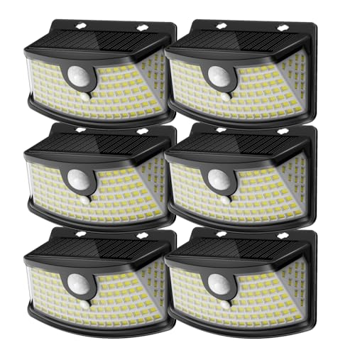 Aootek Solar Motion Sensor Outdoor Lights - 6 Pack