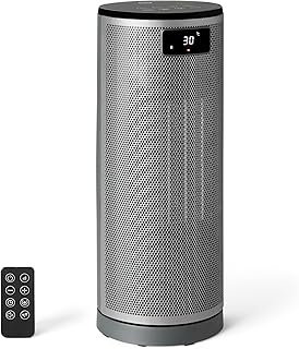 Amazon Basics Space Heater, 1500W, Remote Control, Grey