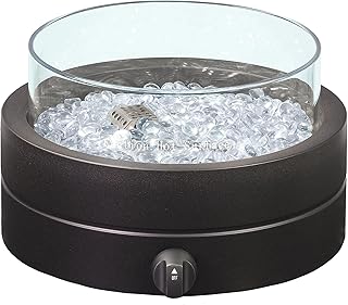 Amazon Basics 14-Inch Round Propane Fire Pit, Portable Fireplace