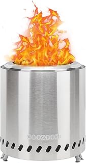 Portable Tabletop Fire Pit with Stand, Stainless Steel Mini Firepit