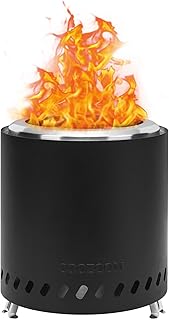 Portable Tabletop Fire Pit with Stand, Stainless Steel Mini Firepit