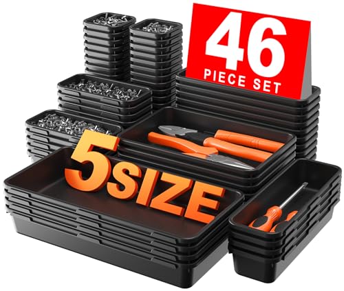 Toolbox Organizer Tray Divider Set - 46 Pieces, 5 Sizes