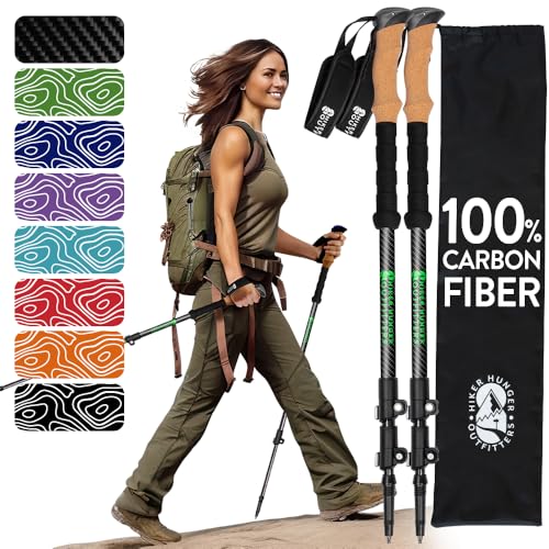 Hiker Hunger Carbon Fiber Collapsible Trekking Poles