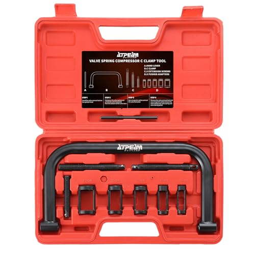 Solid Valve Spring Compressor C Clamp Tool Kit