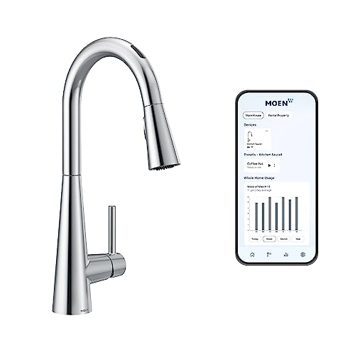 Moen Sleek Smart Touchless Pull-Down Kitchen Faucet with Voice Control