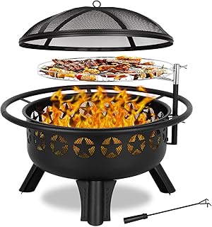 Hykolity 31 Inch Wood Burning Fire Pit