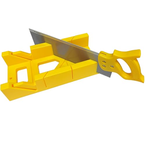 Mitre Box and Saw Set for Accurate 45 and 90 Angle Cuts