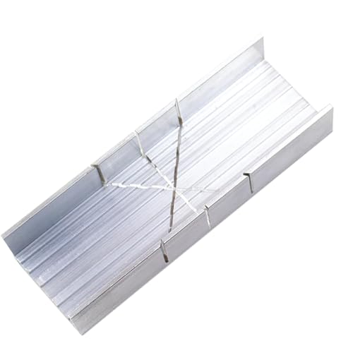 Mini Aluminum Miter Box with 3-Angle Cutting Guide