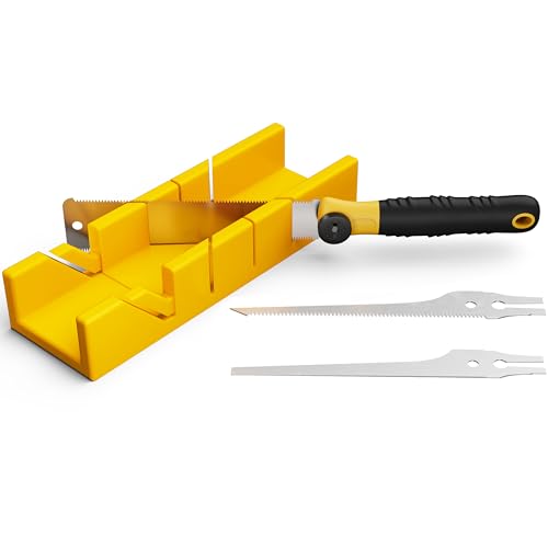GARTOL Miter Box and Saw Set with 3 Replaceable Blades