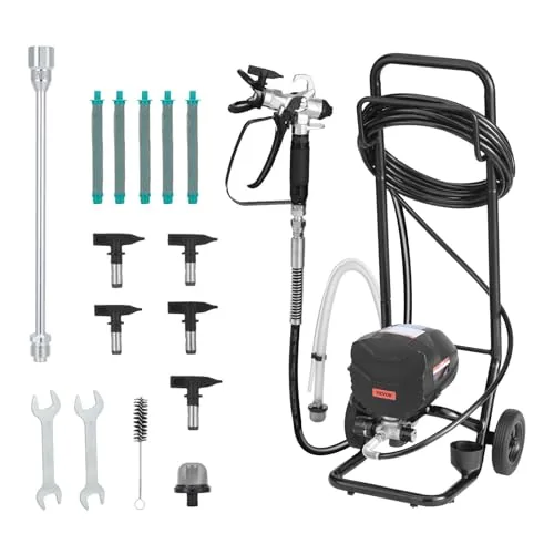 VEVOR 650W Airless Paint Sprayer with Cart 3000PSI
