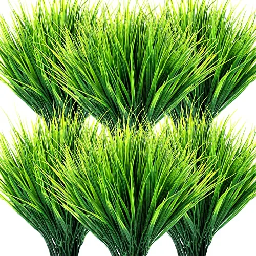 Ysleen 40-Bundle UV-Resistant Fake Wheat Grass Stems
