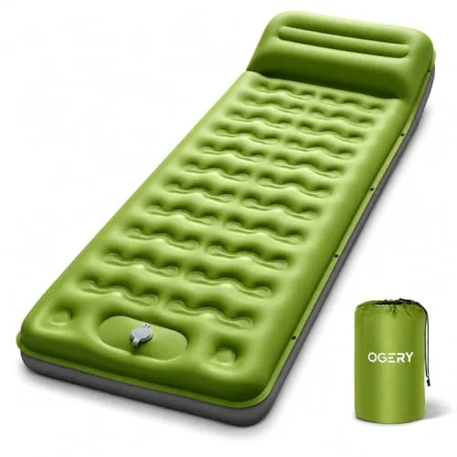 OGERY 6-Inch Inflatable Camping Pad with Built-In Pump