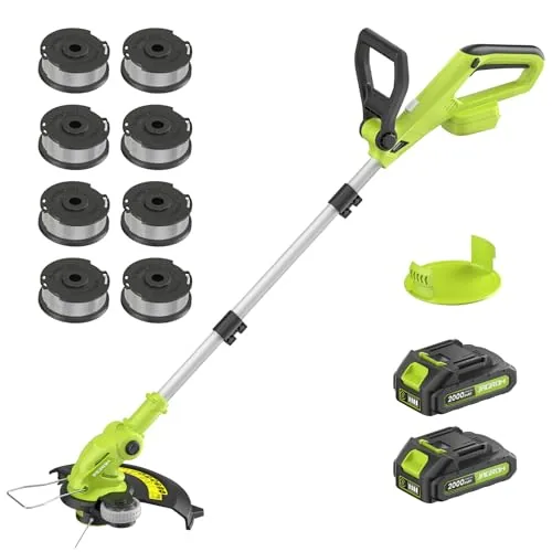 JAGROM 20V Cordless String Trimmer 12-inch 2-Battery
