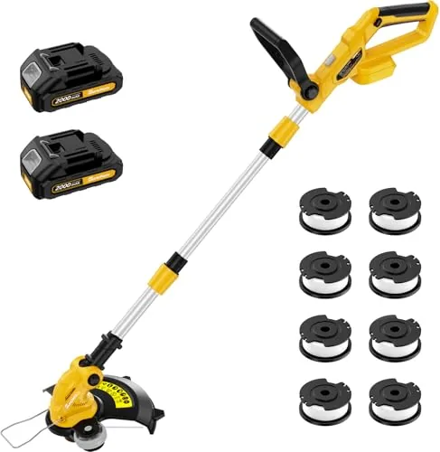 Sunchers 20V Cordless String Trimmer 12-Inch Dual Battery