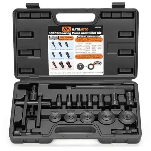 MateAuto 16-Pc Blind Bearing Puller and Press Kit