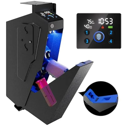 KornerBatl Biometric Bedside Drop-Down Gun Safe