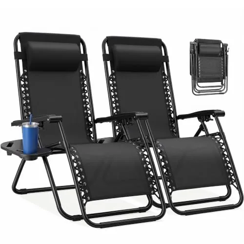 NEWBULIG Zero Gravity Recliner Set of 2 with Trays