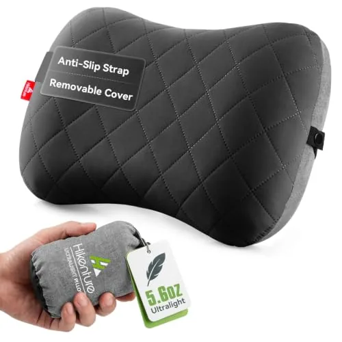 Hikenture Inflatable Camping Pillow with Removable Cover