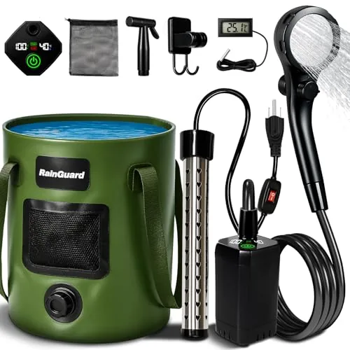 Motivekit Portable Camping Shower with Heater and Pump