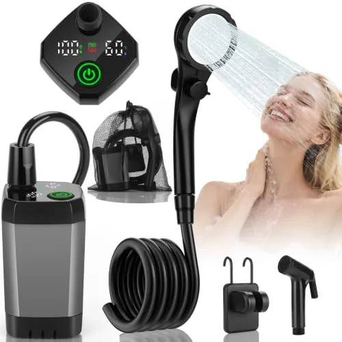 Vignuto Portable Camping Shower with LED Display