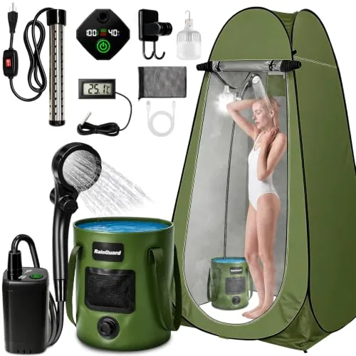 Zappyway Portable Camping Shower with Heater and Privacy Tent
