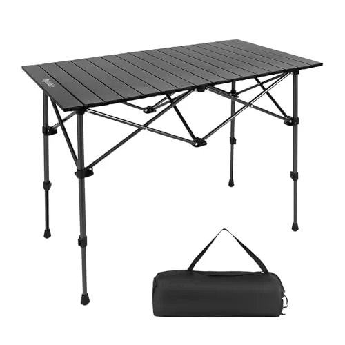 Byliable Folding Aluminum Camping Table Adjustable Height
