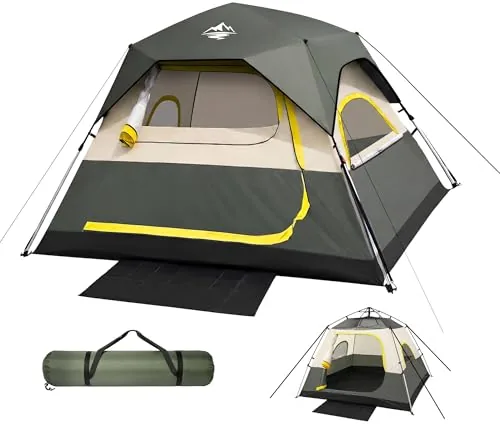 Purebox 4-Person Instant Cabin Tent 50-Second Setup