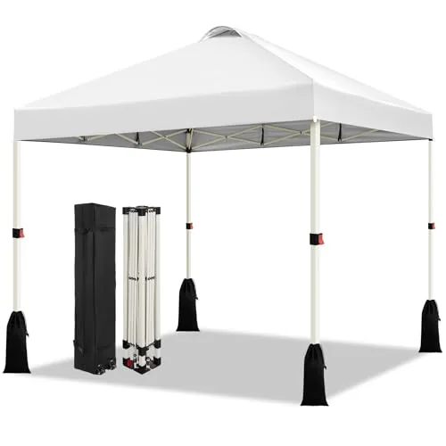 WEIZE 10x10 Pop-Up Canopy with 1-Button Setup